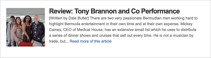 Review: Tony Brannon and Co Performance